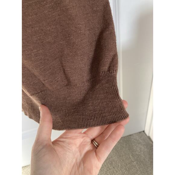 Free People Free-est Hollis Sweater Midi Dress Size Medium Carafe Cotton Linen - Picture 5 of 13